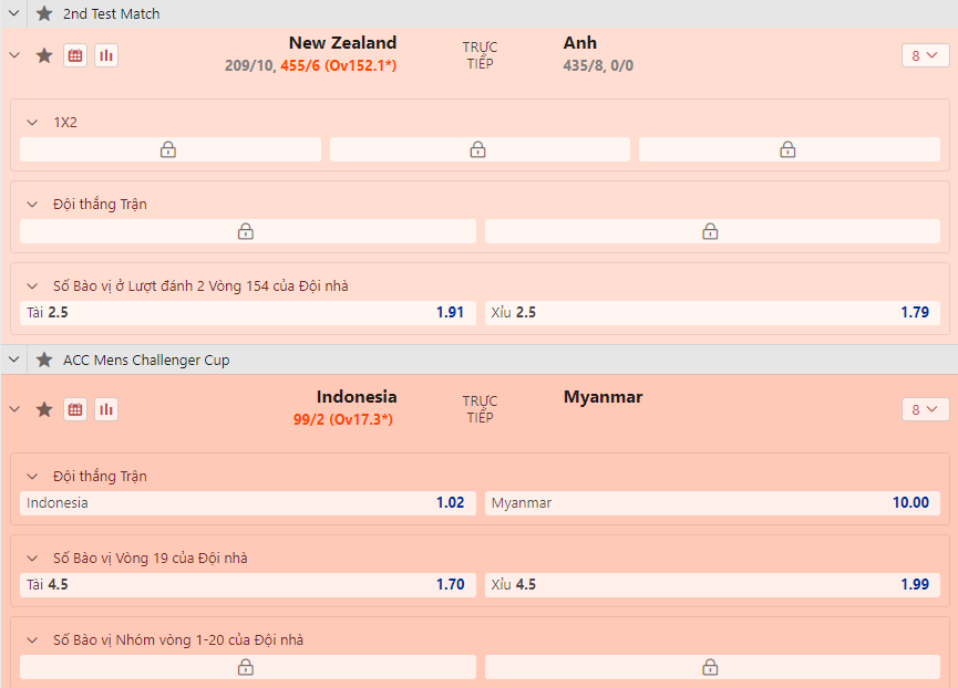 Kèo cược cricket